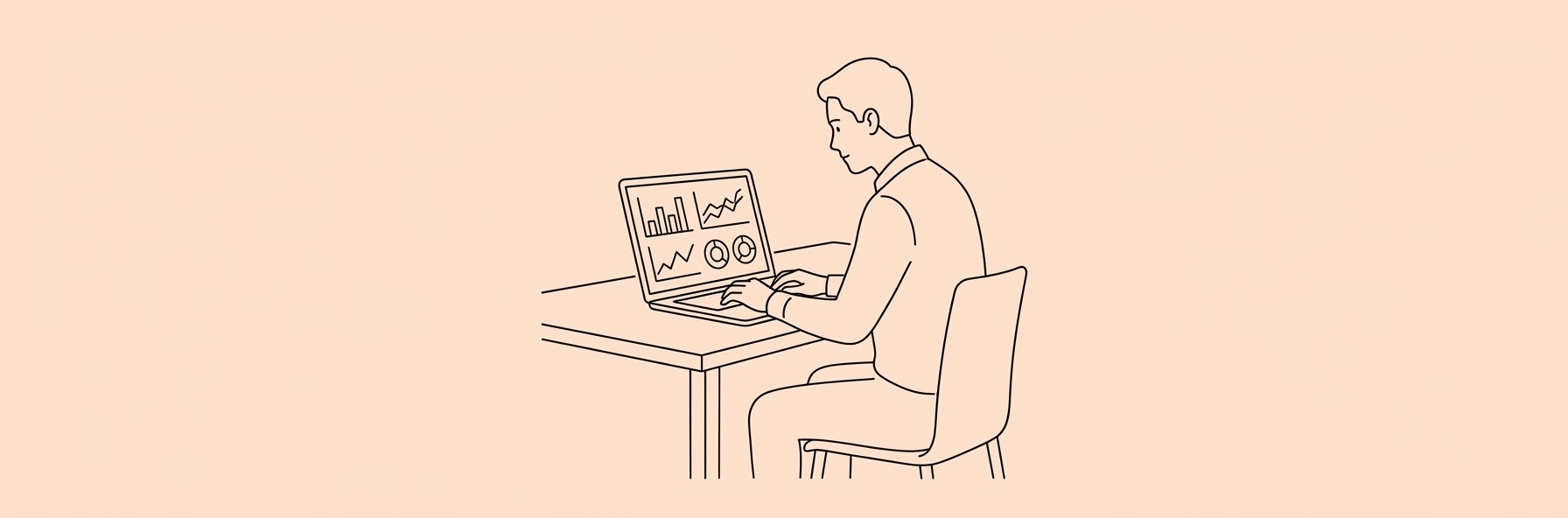 professional reviewing an AI-generated workforce analytics dashboard on a laptop