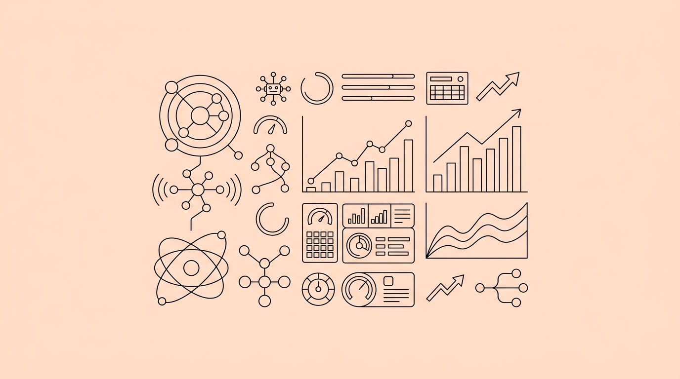 digital dashboard showing AI agent activity and financial growth charts